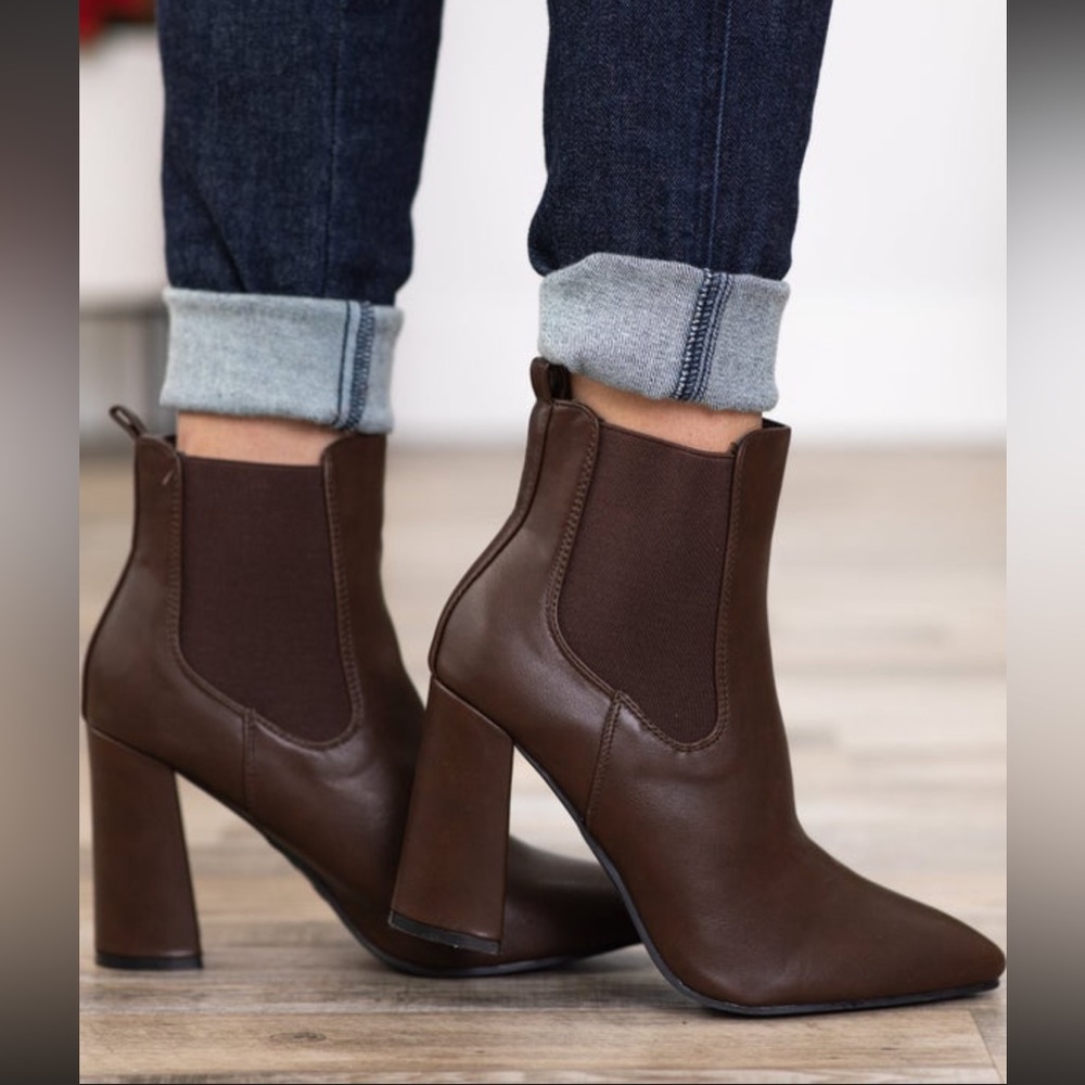 Forever 21 Dark Brown Ankle Booties